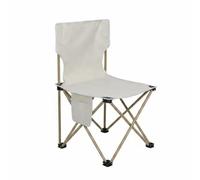 Almencla Asiento Plegable para Picnic con Bolsillo Lateral para Teléfono Diseño Compacto y Liviano Construcción Oxford Adecuado, Grande Plus 39x39x66 Cm, Blanco