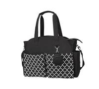Almencla Bolsa de Pañales Maleta de Maternidad Multifuncional con Correas Ajustables Y Bolsillo Frontal de Poliéster Resistente Adecuada para Viajar Salir Y Or, negro