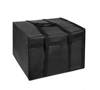 Almencla Bolsa Térmica para Pizza Portacomida Transportín de Alimentos Mochila de Reparto Cierre de Cremallera Que Evita Derrames y Temperatura Adecuada para, Negro, 50 50 35.5cm