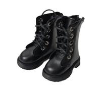 Almencla Botas de Muñeca Escala 1 4 Zapatos Miniatura Vestuario Material PU Estilo Clásico Adecuado para Vestir Muñecas Colección Personalización , Negro