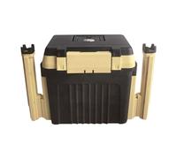 Almencla Caja de Pesca Organizador de Equipo Resistente Transportable con Compartimientos Separados Y Tapa Adecuada para Entusiastas, Negro