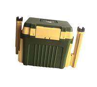 Almencla Caja de Pesca Organizador de Equipo Resistente Transportable con Compartimientos Separados Y Tapa Adecuada para Entusiastas, Verde