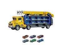 Almencla Camión Transportador de Coches de Juguete, Camiones Transportadores, Divertidos Coches Deformados, Almacenamiento Y Transportador de Juguete P, Amarillo
