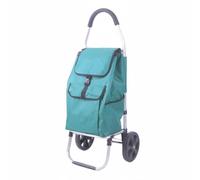 Almencla Carrito de Compras Plegable con Bolsa Espaciosa Carro Portátil Carrito de Supermercado Marco de Aleación de Aluminio Ligero Ruedas para Terrenos, Verde Caramelo