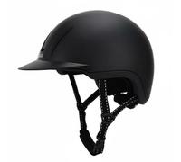 Almencla Casco de Equitación Sombrero de Cascos para Montar Cabezal Deporte Exterior Material PC Forro Transpirable Compatible con Adultos Niños Rutas Clases Diarias, Negro Mate, L 58-62cm