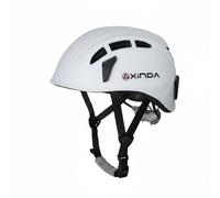 Almencla Casco para Escalada Protección Cabeza Montañismo con Correa Segura y Ventilación Integrada Adecuado para Uso Profesional Paseos en Naturaleza Trabajo en Rocas, Blanco