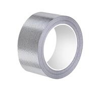 Almencla Cinta Adhesiva de Aluminio Y Fibra de Vidrio para Aislamiento Térmico Rollo para Sellado Y Reparación de Conductos Autoadhesivo para Automoción Y, Ancho de 5 Cm