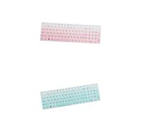 Almencla Cubierta De Piel Protectora De Teclado para Computadora Portátil De Escritorio para Computadora Portátil HP 15.6inch BF -Clear Pink + Green