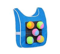 Almencla Dodgeball Juego Infantil Set de Lanzamiento de Pelota Chaleco Juego de Lanzamiento con 5 Pelotas Material Oxford Adecuado para Actividades, Adultos Azules