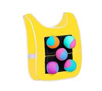 Almencla Dodgeball Juego Infantil Set de Lanzamiento de Pelota Chaleco Juego de Lanzamiento con 5 Pelotas Material Oxford Adecuado para Actividades, Niños Amarillos