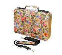 Almencla Estuche Portátil para Lápices con Cremallera Organizador de Lápices Estuche Escolar Estuche de Artista Compuesto Resistente con Asas Reforzadas y, Yellow