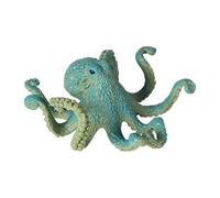 Almencla Figura de Cangrejo con Acabado Artesanal Modelo Educativo de Marina Adorno Decorativo y Figura Coleccionable Hecha en PVC Adecuada para Niños Estudios Fiestas Escritorios, Pulpo Azul 2376