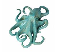 Almencla Figura de Cangrejo con Acabado Artesanal Modelo Educativo de Marina Adorno Decorativo y Figura Coleccionable Hecha en PVC Adecuada para Niños Estudios Fiestas Escritorios, Pulpo Azul 2375