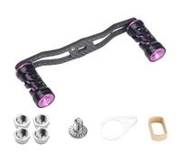 Almencla Fishing Reel Handle Reforzado de Carbono con Agarre Antideslizante Repuesto para Knob Y Crank Brazo para Reel Ajustable Adecuado para Pesca Deportiva, Violeta