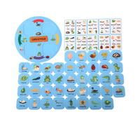 Almencla Juego Educativo Animal Figuras de Kit Juego de Simulación Cadena Alimentaria Material Seguro Adecuado para Clases GRU, Azul