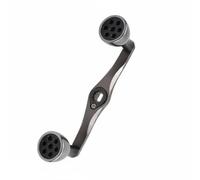 Almencla Mango de Carrete de Pesca con Perilla Metálica Ergonómica de Aluminio Pieza de Recambio Facilita el y Control Adecuado para Aficionados y Expertos en Pesca, Gris Titanio, 120mm