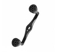 Almencla Mango de Carrete de Pesca con Perilla Metálica Ergonómica de Aluminio Pieza de Recambio Facilita el y Control Adecuado para Aficionados y Expertos en Pesca, Negro, 120mm