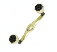 Almencla Mango de Carrete de Pesca con Perilla Metálica Ergonómica de Aluminio Pieza de Recambio Facilita el y Control Adecuado para Aficionados y Expertos en Pesca, Oro Champán, 130mm