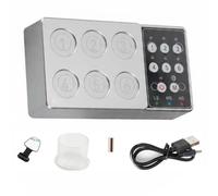 Almencla Mezclador de Automático Agitador Mezcladora con Soporte de Varios Frascos y Mezcla Rápida Diseño Portátil para Estaciones Adecuado para Estudio Creativo y Prácticas, Array, Plateado