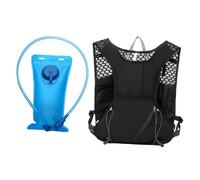 Almencla Mochila para Correr Mochila Deportiva Mochila de Poliéster Ligera Gran Compartimento Principal con Bolsa de Agua Reflectante Adecuada para , Negro
