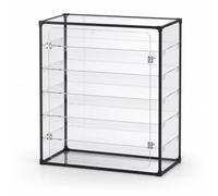 Almencla Mueble de Almacenamiento para Teclados , Moderno, Minimalista, Con 6 Niveles, Estante De Exhibición De Acrílico Transparente Con Puerta Antipolvo Y Marco De Aleación, Para Teclados Extendidos