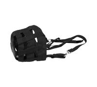 Almencla Muzzle Ajustable en Nylon Cómodo Protector Ligero para la Boca de Caballos con Aberturas para Facilitar la Respiración Diseño, Negro