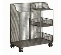 Almencla Organizador Modular Malla Metálica | Resistente, Rack Organizador con Compartimentos Abiertos, Estante, para Dormitorio