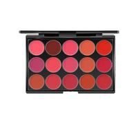 Almencla Paleta de Labios Kit Cosmético Profesional 15 Veces Mezcla de Colores Crema Humectante Aplicación Precisa Adecuada para Uso Personal, Estilo a