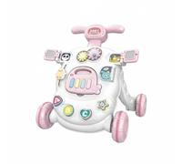 Almencla para Bebés 2 en 1 Caminador Centro de Actividades Juguete Educativo con Ajuste de Velocidad Panel Engranajes Adecuado para Estimulación Sensorial Juego en Casa, Basic Battery Ver