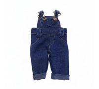 Almencla Peto para Muñeca con Hebillas Ajustables Costura Precisa Miniatura para Figuras Accesorio Adecuado para Figurines BJD Modelismo Exposiciones en Miniatura , Denim Oscuro