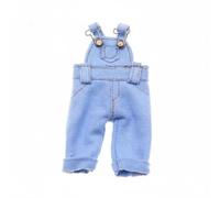 Almencla Peto para Muñeca con Hebillas Ajustables Costura Precisa Miniatura para Figuras Accesorio Adecuado para Figurines BJD Modelismo Exposiciones en Miniatura , Denim Claro