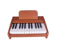 Almencla Piano Electrónico Infantil Teclado Piano Instrumento Musical Educativo Juguete Piano de Madera con Alimentación 4 AA Compacto Y Transportable para Pri, 25 teclas B