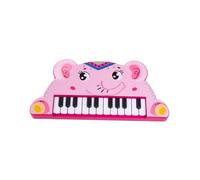 Almencla Piano Teclado Electrónico Infantil 22 Teclas Juguete Musical Portátil Micrófono Instrumento Educativo Adecuado para Niños Aprendizaje Regalo, Elefante