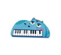 Almencla Piano Teclado Electrónico Infantil 22 Teclas Juguete Musical Portátil Micrófono Instrumento Educativo Adecuado para Niños Aprendizaje Regalo, Hipopótamo