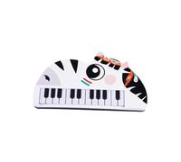 Almencla Piano Teclado Electrónico Infantil 22 Teclas Juguete Musical Portátil Micrófono Instrumento Educativo Adecuado para Niños Aprendizaje Regalo, Cebra