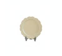Almencla Placa Miniatura para Casa de Muñecas Plato Ornamental Embossado Bandeja Retro Decorativa Accesorio de Aleación Floral Diseño Elegante y Artístico, Marrón Claro, 22 3mm