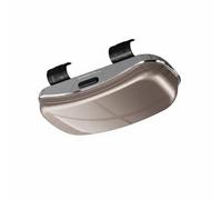 Almencla Porta Gafas de Coche Clip Visera Estuche Caja Soporte Almacenamiento Acceso Rápido con Apertura Manual para Mantener la Atención al Conducir Adecuado, Array, Dorado Champán