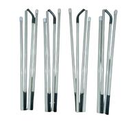 Almencla Poste Soporte para Varillas Segmento Fibra Vidrio Bastones Castillo Reemplazo Montaje Simple Apto para Niños Exterior, 4 Piezas