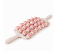 Almencla Rodillo de Masaje Infantil Masajeador Manual Rodillo Corporal Rodillo Muscular con Estructura Curva Flexible y Cobertura de 360 Grados Adecuado para, Pink, 4-Row