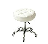 Almencla Taburete Redondo Ajustable Confortable Taburete Regulable Regulable Moderno Banco Peluquería para Dormitorio,