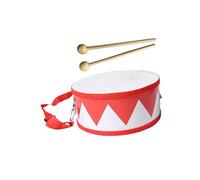 Almencla Tambor Manos Instrumento Musical Batería Infantil Juguete Educativo Percusión Doble Cara Poliéster Adecuado para Juegos de Aprendizaje Fiestas Y Uso E , Rojo Blanco