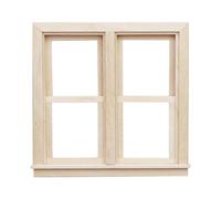 Almencla Ventana Miniatura Casa de Muñecas 1 12 Marco Decorativo Madera Accesorio Artesanía Realista Adecuada para Escenografía Colección Ambientes Miniatura, Estilo B