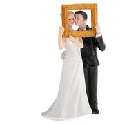 Almencla Wedding Cake Topper Adorno Figura Pareja Nupcial Escultura Novios Resina Decoración Pastel Boda Toque Romántico Ambiente Especial Adecuado para, Tal como se describe, tal como se describe