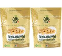 Almendras Crudas Peladas Ecologicas - 500g. Almendra Siciliana Pelada Cruda y Orgánica no Tostada. Fuente de Calcio y Vitamina E. Frutos secos de Sicilia. (Paquete de 2)