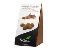 Almendras Ecológicas Tostadas con Chocolate con Leche y Canela - Snack Gourmet Afrodisíaco Sin Gluten - Mezcla Saludable y Crujiente 100 g - Chocolate Premium y Canela Aromática