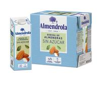 Almendrola Bebida Vegetal de Almendras sin Azúcares, Pack de 6 x 1L
