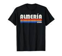 Almería España Estilo Retro Años 70 80 Camiseta gráfica económica, Hombre, Negro, XL