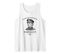 Almirante Farragut Maldito los Torpedos Guerra Civil Camiseta sin Mangas