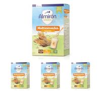 Almirón Cereales Multicereales Integrales Bebé | 99,9% Cereales | Sin Azúcares Añadidos ni Producidos | Sin Aceite de Palma | Con Vitamina B1 | Desde 6 Meses, 225 g (Paquete de 4)