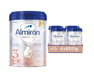 Almirón Profutura 3, Leche en Polvo de Crecimiento, Nuestra Fórmula 3 Mas Avanzada, Ayuda al Sistema Inmunitario, Apta para la Lactancia Mixta, Leche Bebé Desde 12 Meses, 3.2kg, Paquete de 4 x 800g